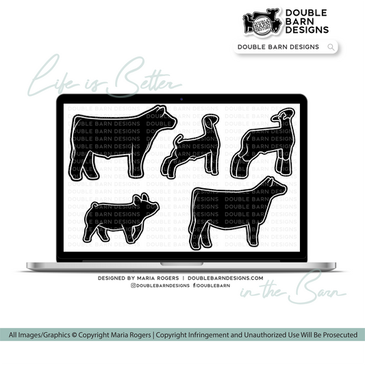 BEST VALUE DEAL! | Show Pig, Show Lamb, Show Goat, Show Heifer, Show Steer Bundle of Digital Downloads | Png, Svg, Ai Files