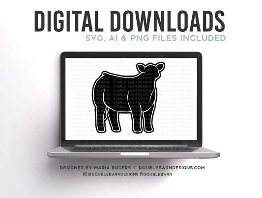 3/4 Steer Design Digital Download