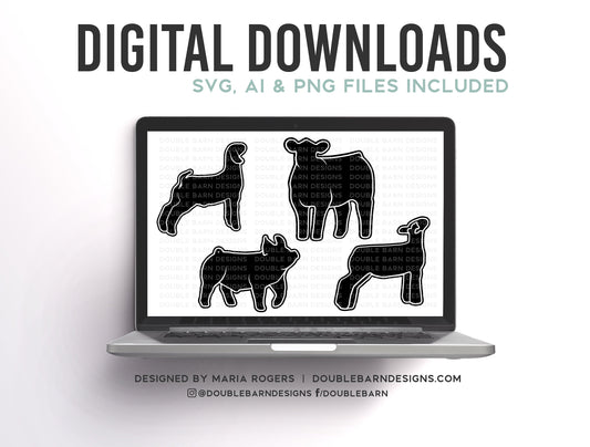 BUNDLE DEAL! | Show Pig, Show Lamb, Show Goat, Show Heifer Bundle of Digital Downloads | 60 Dollar Value