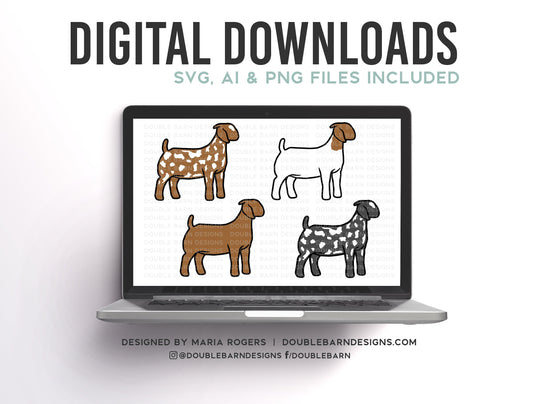 Doe Breeds | Bundle of Digital Downloads | SVG, PNG, Ai | Commercial License