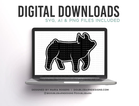 DRIVING SHOW GILT Digital Download  - Svg - Png - Ai - Show Pig Design
