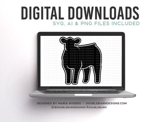 Front Heifer Digital Download - PNG - SVG - Show Cattle