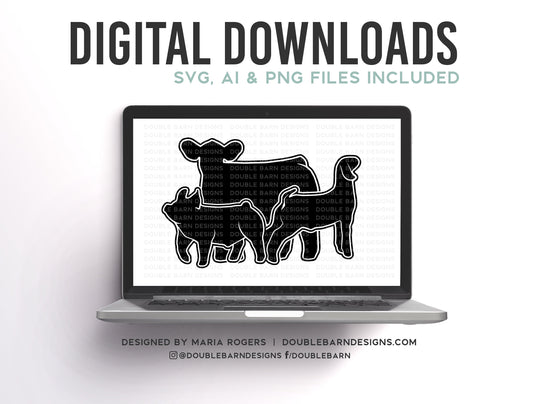 Pig Steer Goat Digital Download