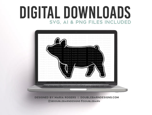 Walking Show Pig Digital Download