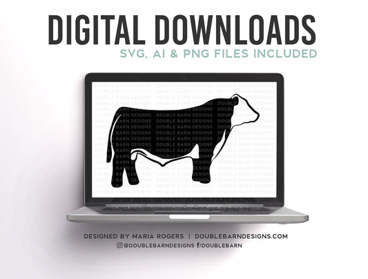 Hereford Bull Design | Hereford Cattle Design - SVG - PNG - AI