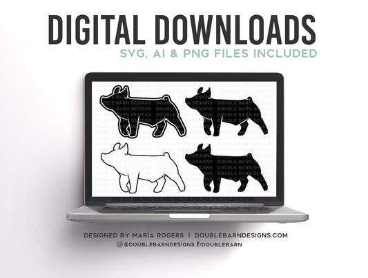 NEW for 2022  | Show Pig Digital Download | SVG PNG Ai Files Included