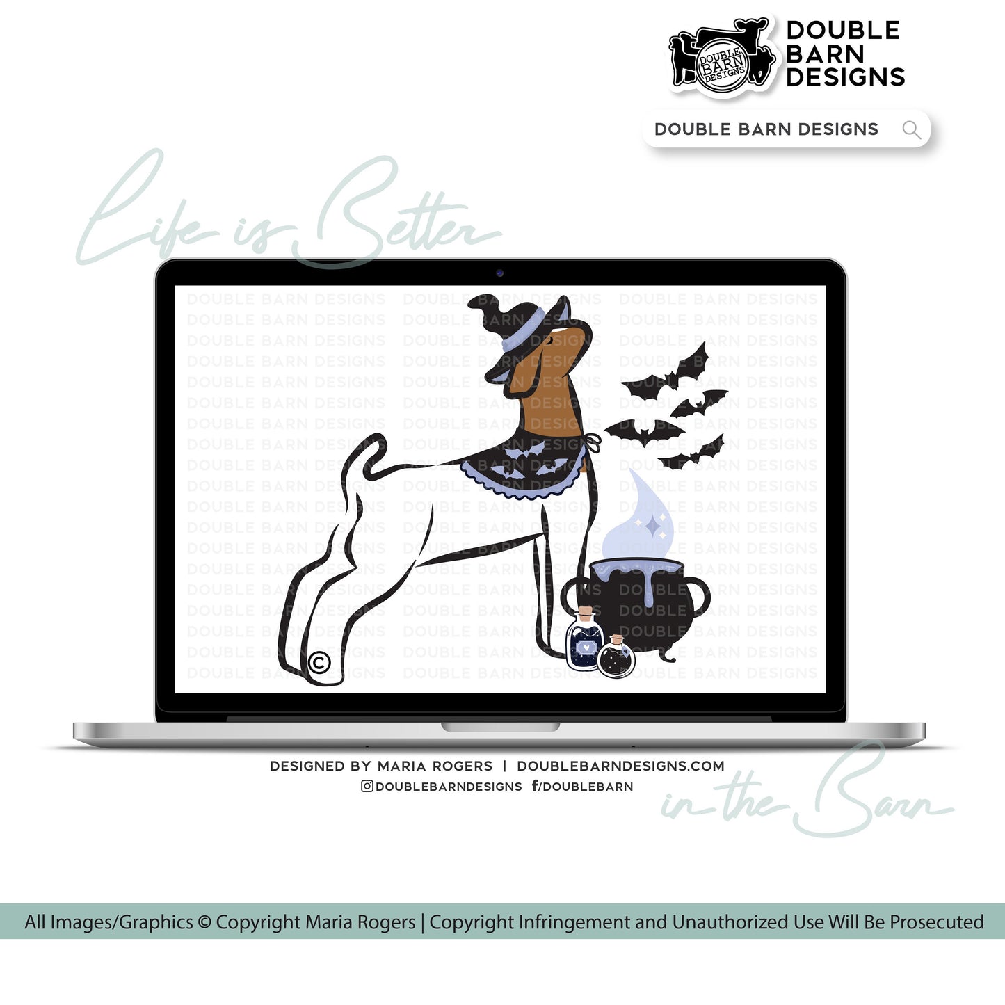 Witch Show Goat Digital Download Halloween - PNG Ai SVG Files Included | Commercial Use