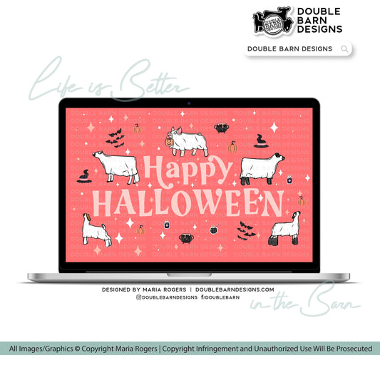 Happy Halloween Sulimation Design Digital Download | Show Lamb, Steer, Pig, Goat, Dairy Cow - PNG Ai SVG Files Included | Commercial Use