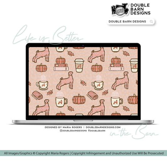 Cozy Pumpkin Spice Pattern - Show Goat - PNG JPG Ai Files Included | Commercial Use