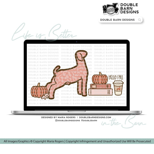 Cozy Pumpkin Spice Show Goat Digital Download - PNG Ai SVG Files Included | Commercial Use