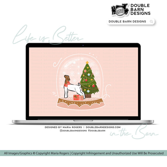 Christmas Snowglobe Goat Digital Download - PNG Ai JPG Files Included | Commercial Use