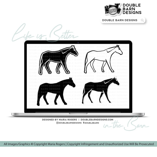 Horses Digital Download | SVG PNG Ai Files | Commercial License