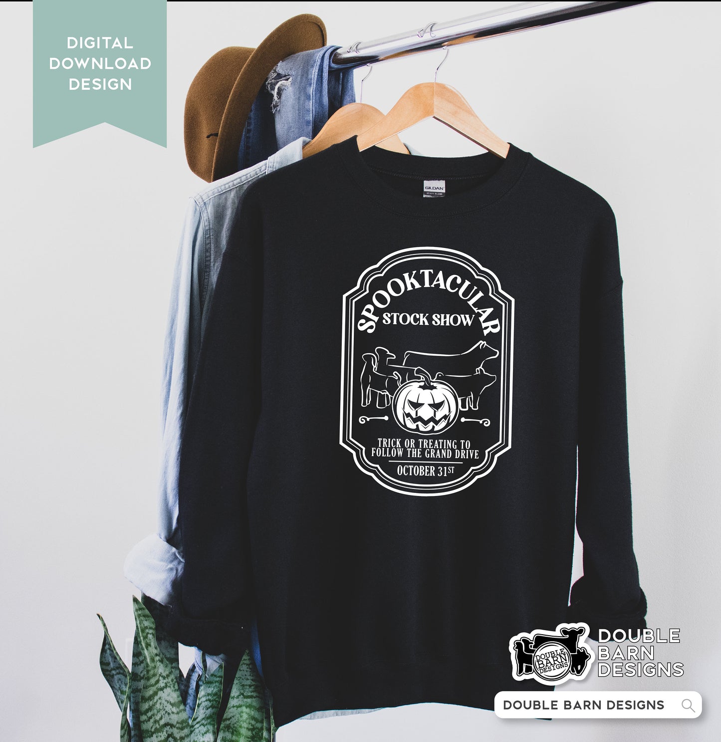 Halloween Stock Show Tee Design| Spooktacular Stock Show - PNG SVG & Ai Files Included | Commercial Use