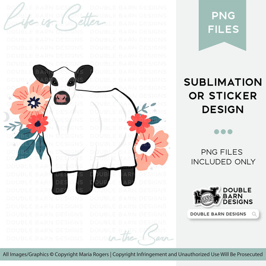 2023 Show Steer Floral Ghost - PNG Files Included | Commercial Use