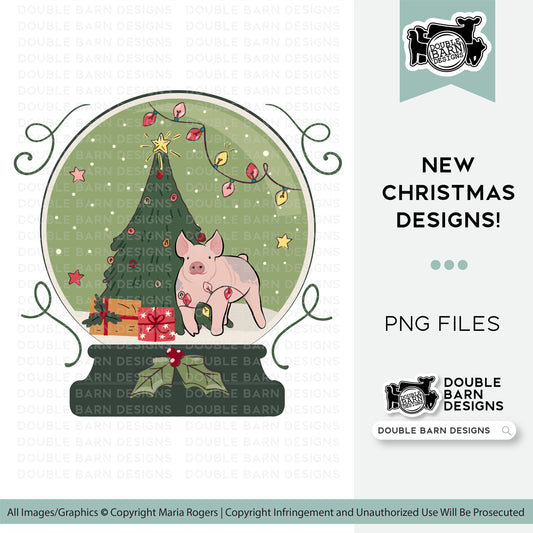 2023 Snow Globe Pig Digital Download - PNG Files Included | Commercial Use