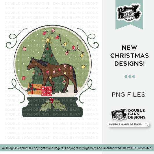 2023 Snow Globe Horse Digital Download - PNG Files Included | Commercial Use