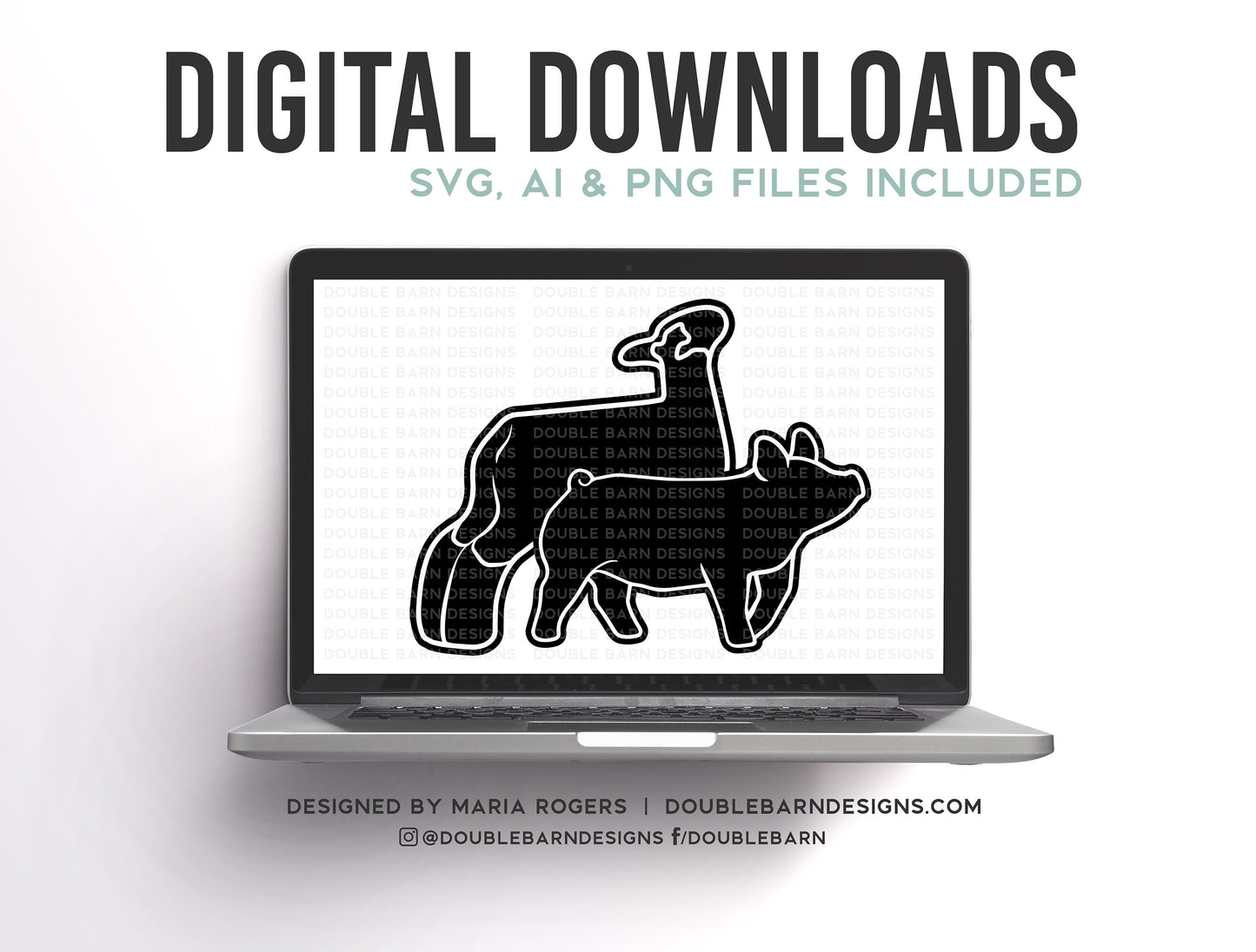 Show Pig and Show Lamb Digital Download | SVG - AI - PNG