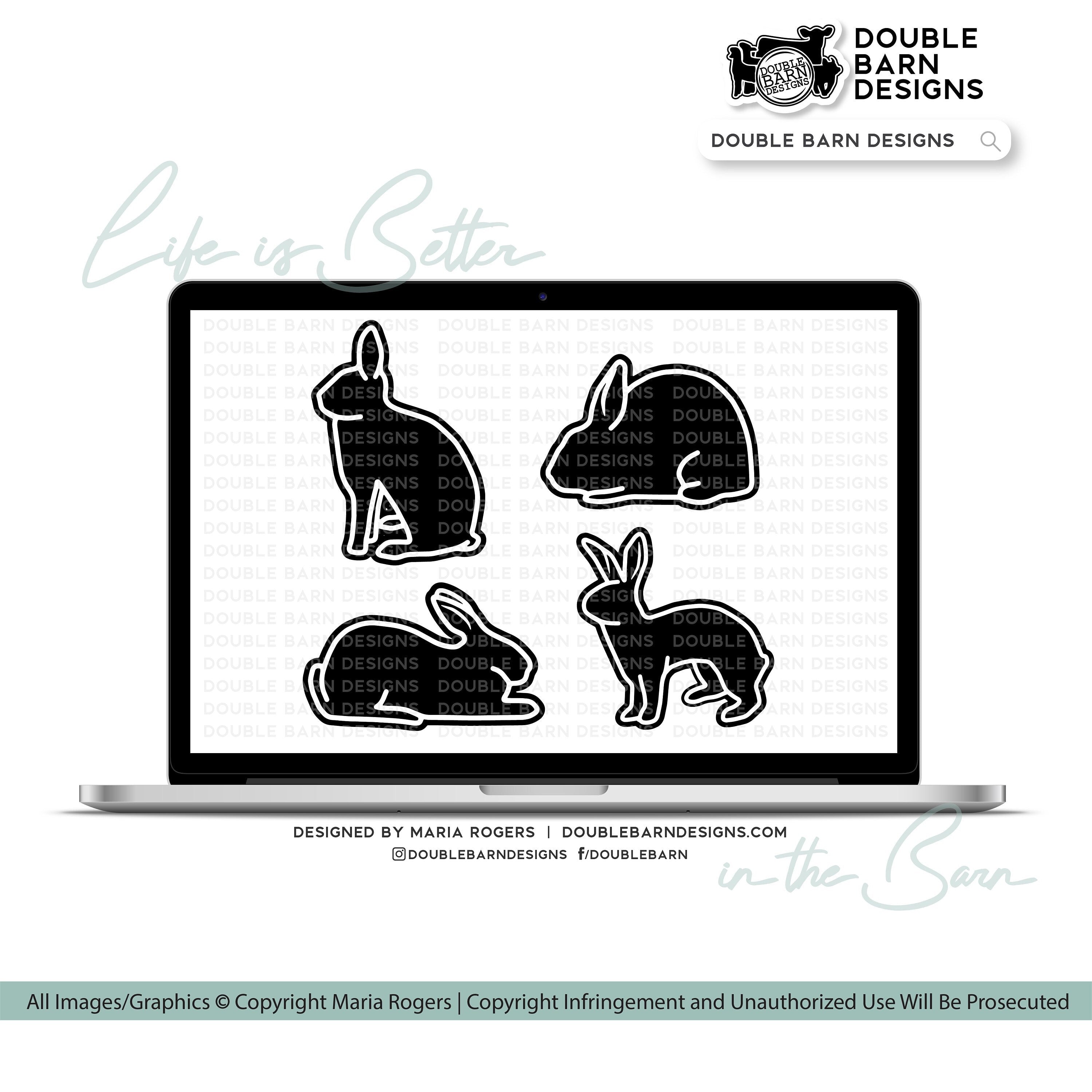 The Ultimate Show Rabbit Graphic Set - PNG - SVG - Ai – DoubleBarnDesigns