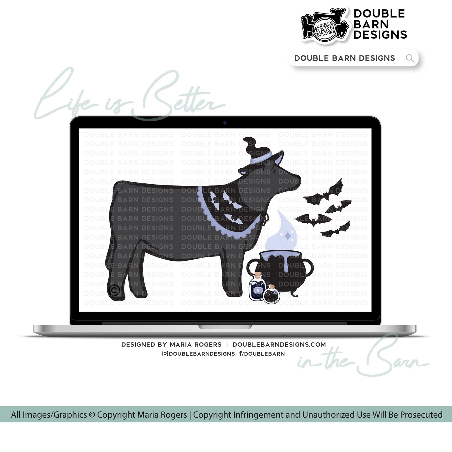 Witch Show Cattle Digital Download Halloween - PNG Ai SVG Files Included | Commercial Use