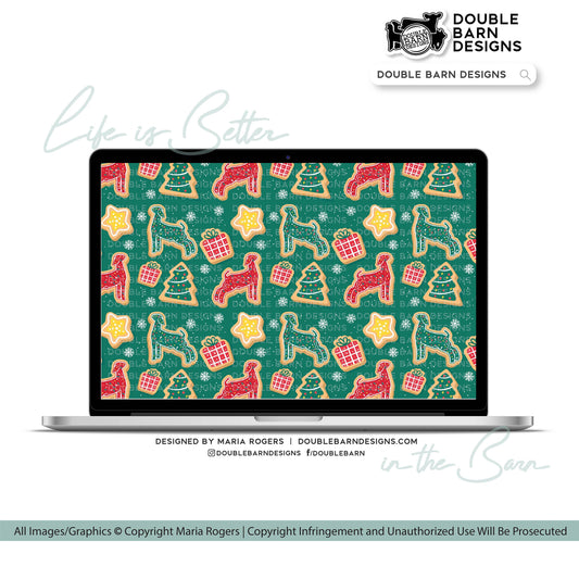 Show Goat Christmas Cookie Seamless Pattern - PNG JPG Ai Files Included | Commercial Use