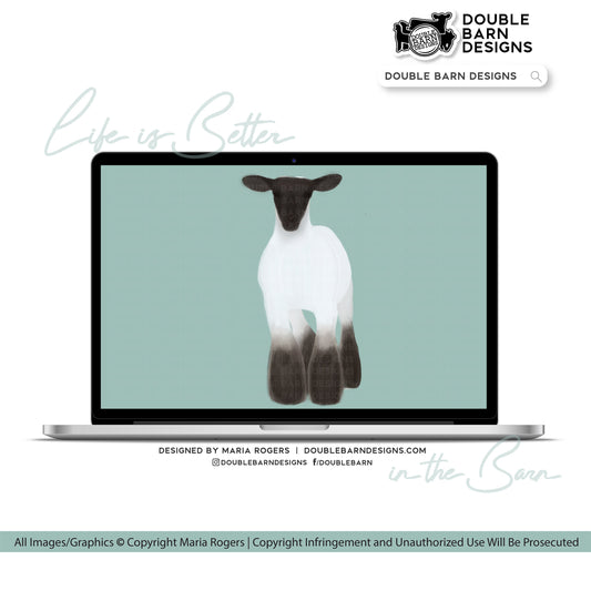 Watercolor Lamb Digital Download - PNG JPG PDF Files Included | Commercial Use